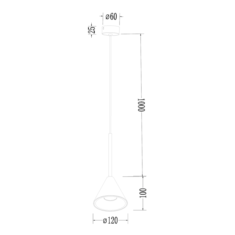 Hanging Lamp Cone Gold 1xGU10 Hanging Lamp Cone Gold 1xGU10