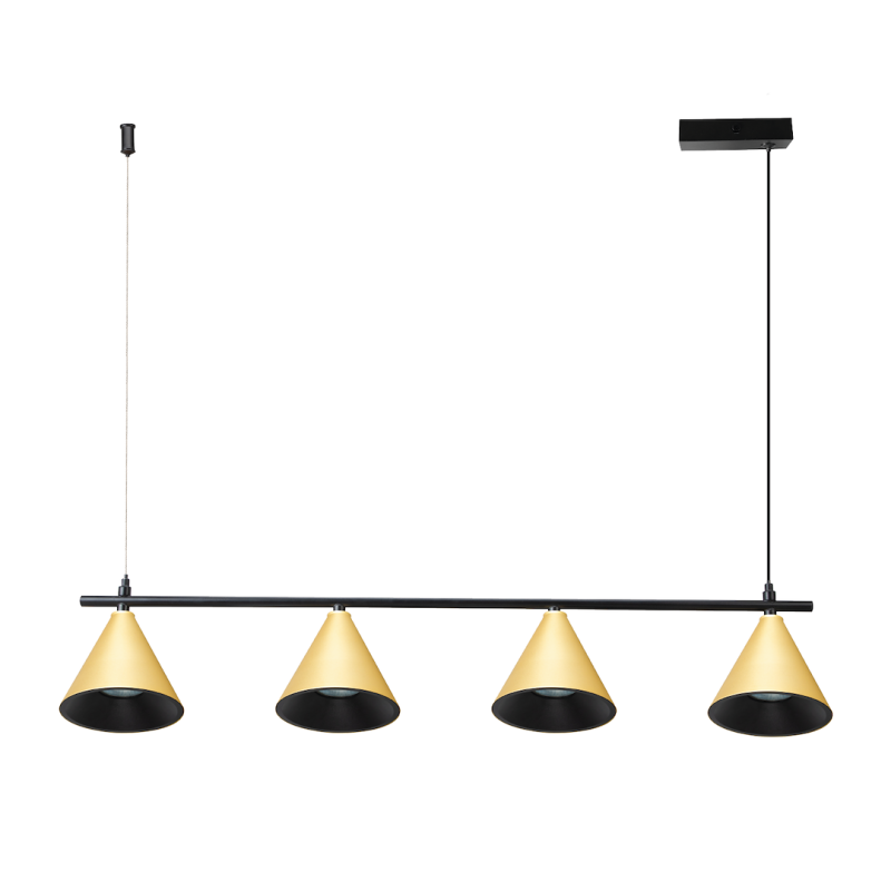 Cone Gold Pendant Lamp 4xGU10 Cone Gold Pendant Lamp 4xGU10