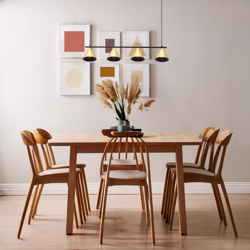 Cone Gold Pendant Lamp 4xGU10 Cone Gold Pendant Lamp 4xGU10