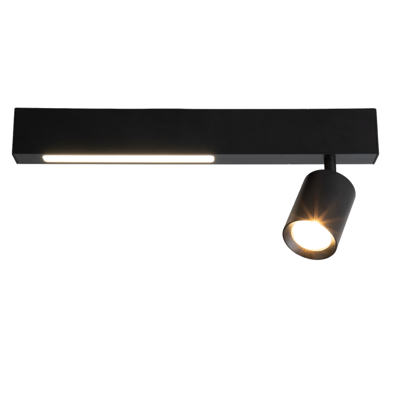 Deckenleuchte Magnet 9W+1xGU10 3000/4000K Schwarz Deckenleuchte Magnet 9W+1xGU10 3000/4000K Schwarz