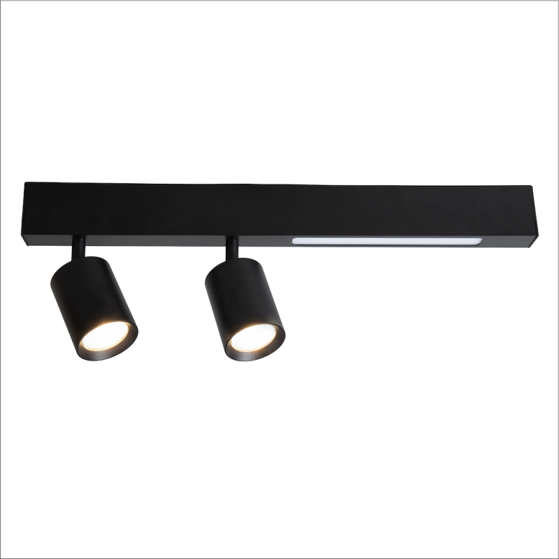 Deckenleuchte Magnet 9W+2xGU10 3000/4000K Schwarz Deckenleuchte Magnet 9W+2xGU10 3000/4000K Schwarz