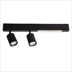 Deckenleuchte Magnet 9W+2xGU10 3000/4000K Schwarz Deckenleuchte Magnet 9W+2xGU10 3000/4000K Schwarz