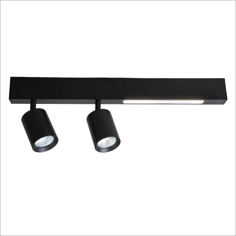 Deckenleuchte Magnet 9W+2xGU10 3000/4000K Schwarz Deckenleuchte Magnet 9W+2xGU10 3000/4000K Schwarz