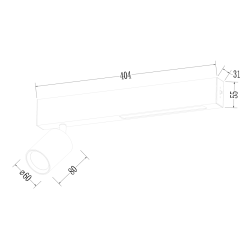 Deckenleuchte Magnet 9W+2xGU10 3000/4000K Schwarz Deckenleuchte Magnet 9W+2xGU10 3000/4000K Schwarz