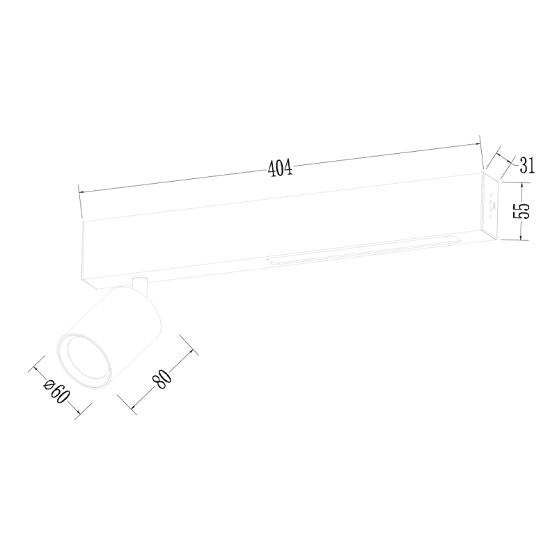 Deckenleuchte Magnet 9W+2xGU10 3000/4000K Schwarz Deckenleuchte Magnet 9W+2xGU10 3000/4000K Schwarz