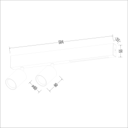 Deckenleuchte Magnet 9W+2xGU10 3000/4000K Weiß Deckenleuchte Magnet 9W+2xGU10 3000/4000K Weiß