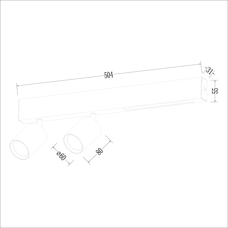 Deckenleuchte Magnet 9W+2xGU10 3000/4000K Weiß Deckenleuchte Magnet 9W+2xGU10 3000/4000K Weiß