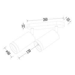 Mica Spot White Fixture 2xGU10 Mica Spot White Fixture 2xGU10