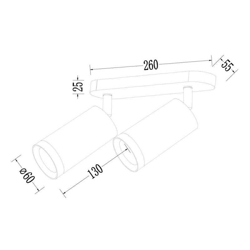 Mica Spot White Fixture 2xGU10 Mica Spot White Fixture 2xGU10