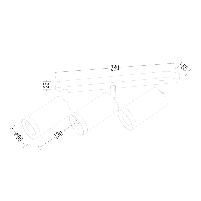 Mica Spot Black Fixture 3xGU10 Mica Spot Black Fixture 3xGU10