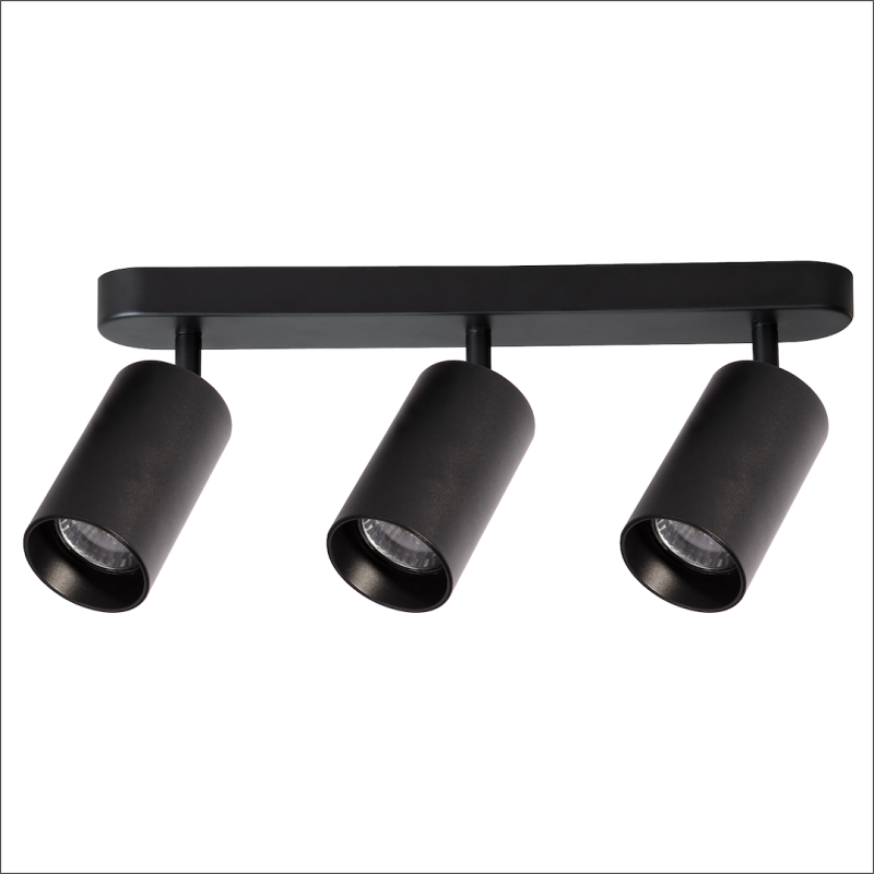 Pipe Spot Black Fixture 3xGU10 Pipe Spot Black Fixture 3xGU10