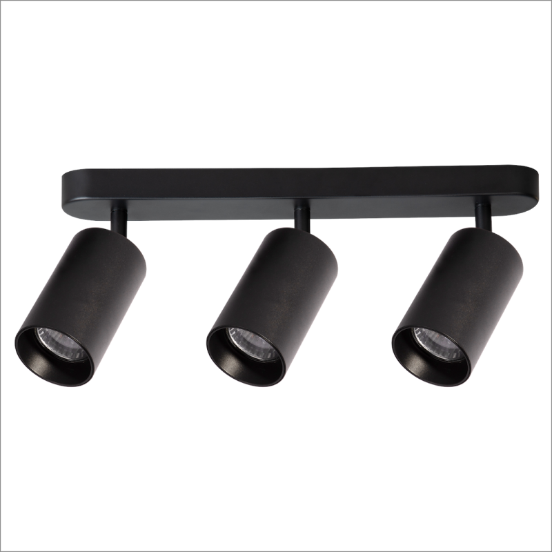 Foco Pipe Spot Negro 3xGU10 Foco Pipe Spot Negro 3xGU10