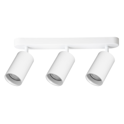 Pipe Spot White Fixture 3xGU10