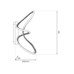 TESORO BLACK 15W LED wall lamp TESORO BLACK 15W LED wall lamp