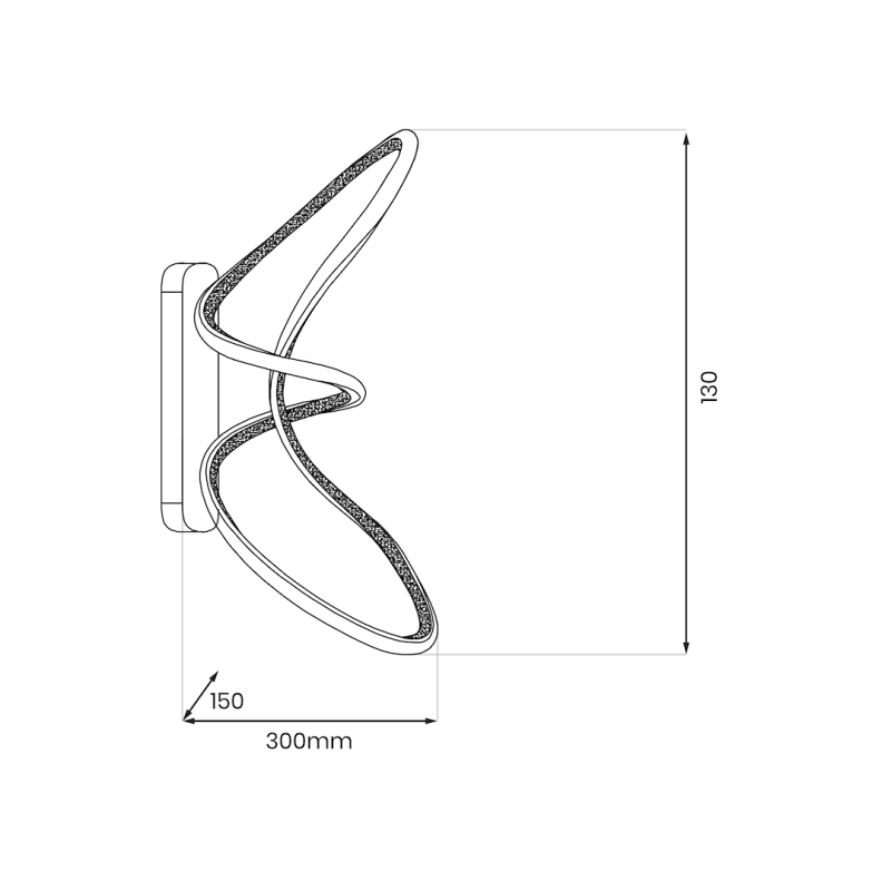 TESORO BLACK 15W LED wall lamp TESORO BLACK 15W LED wall lamp