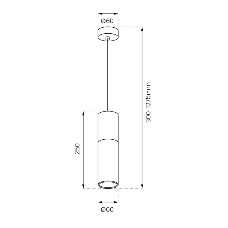 Ricky Black Hanging Lamp 1xGU10 Ricky Black Hanging Lamp 1xGU10