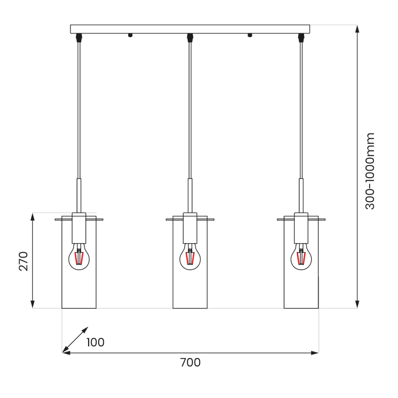 Lampa wisząca PADOVA 3xE27 Lampa wisząca PADOVA 3xE27