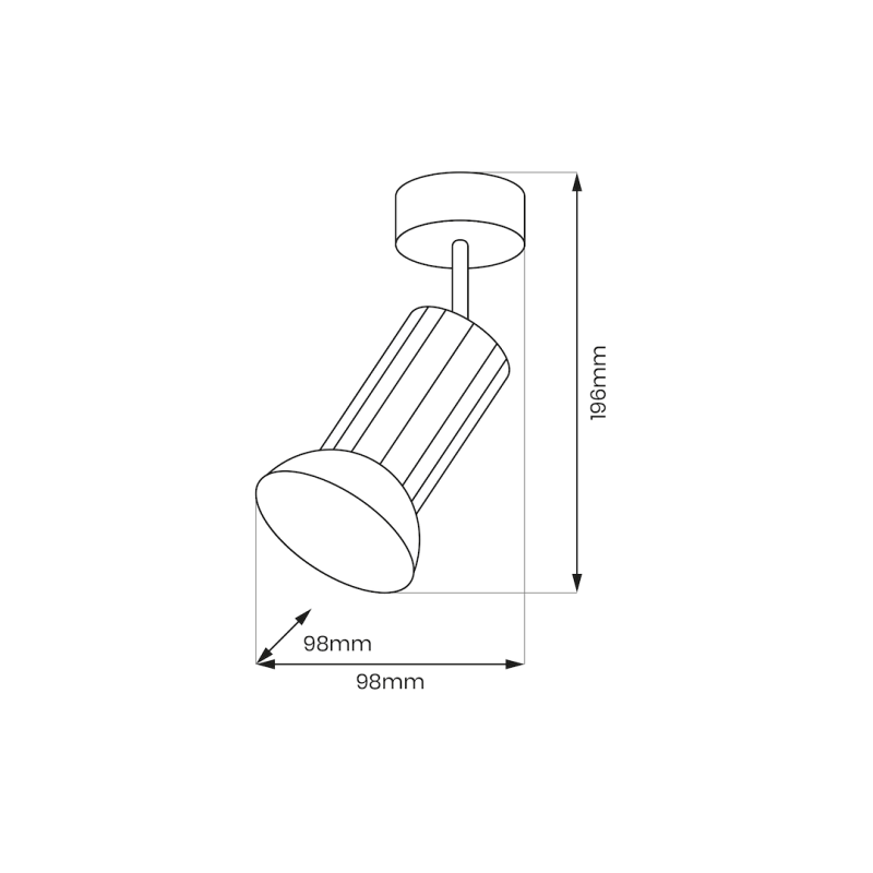 Tulip Spot Black Fixture 1xGU10 Tulip Spot Black Fixture 1xGU10