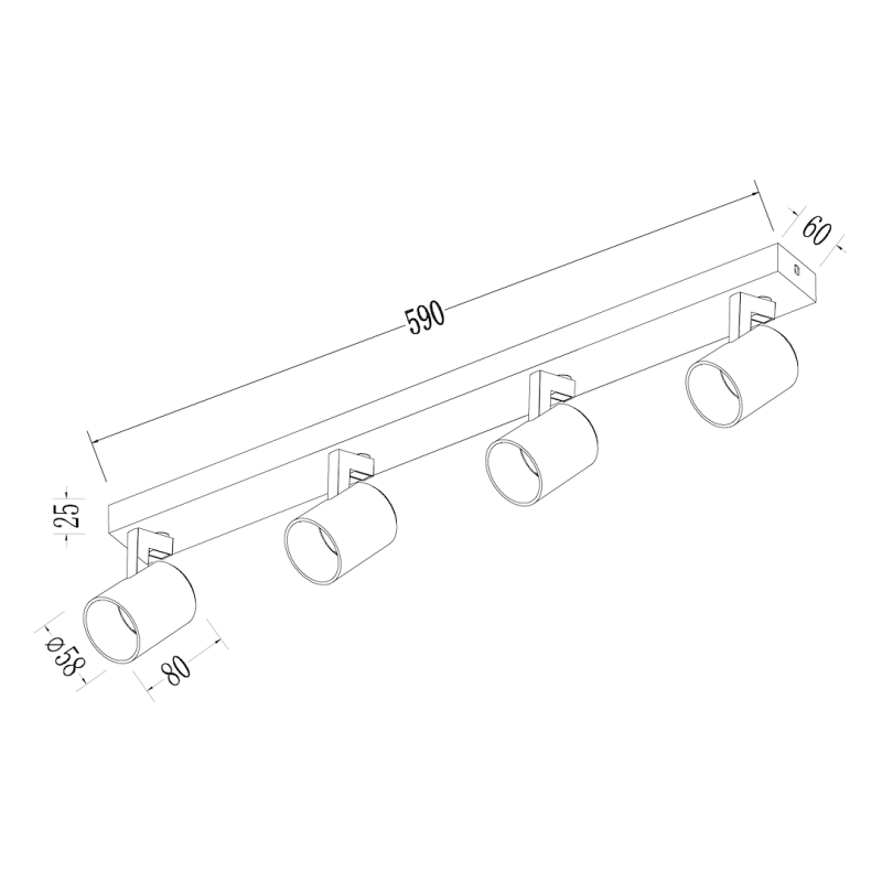 Volf Spot White Fixture 4xGU10 Volf Spot White Fixture 4xGU10