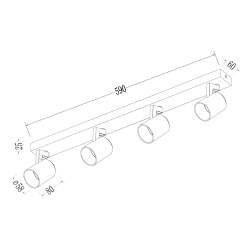Volf Spot Gold Fixture 4xGU10 Volf Spot Gold Fixture 4xGU10