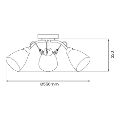 PIREUS ceiling lamp 3xE27 PIREUS ceiling lamp 3xE27