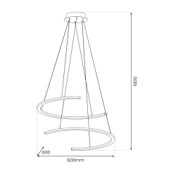 Підвісна лампа DOUBLEMOON 30W LED Підвісна лампа DOUBLEMOON 30W LED