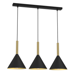 Hängelampe PERU BLACK 3xE27