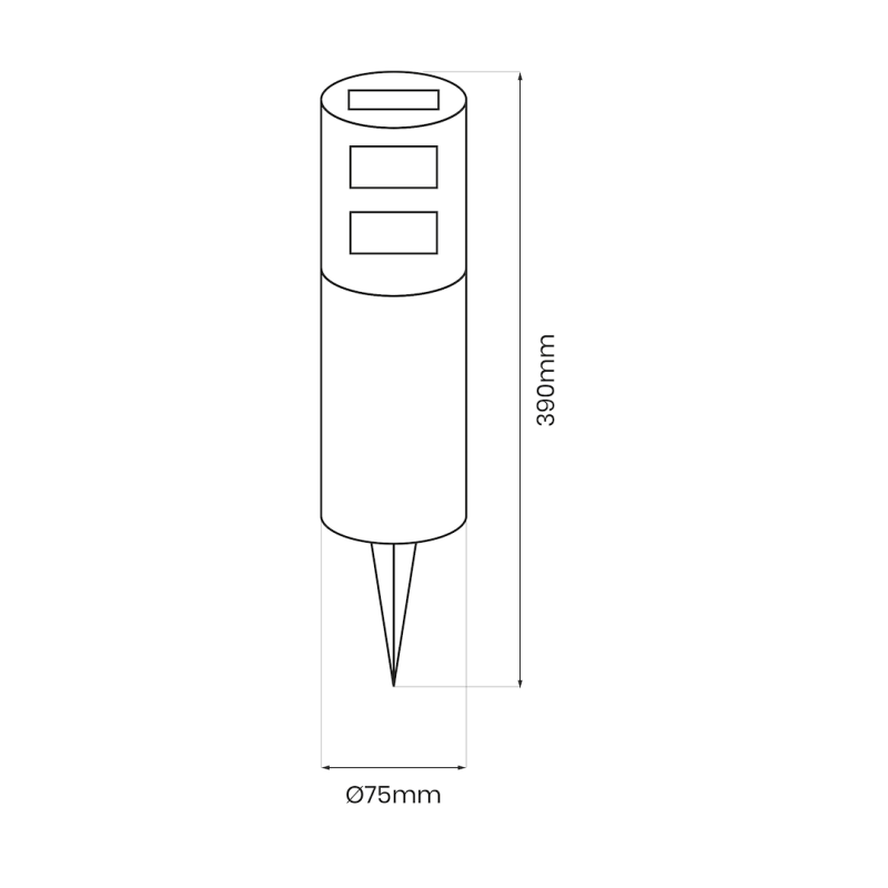 Solar Post Fidel 3000K IP44 Solar Post Fidel 3000K IP44