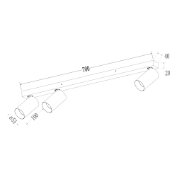 Hero Spot White Fixture 3xGU10 Hero Spot White Fixture 3xGU10