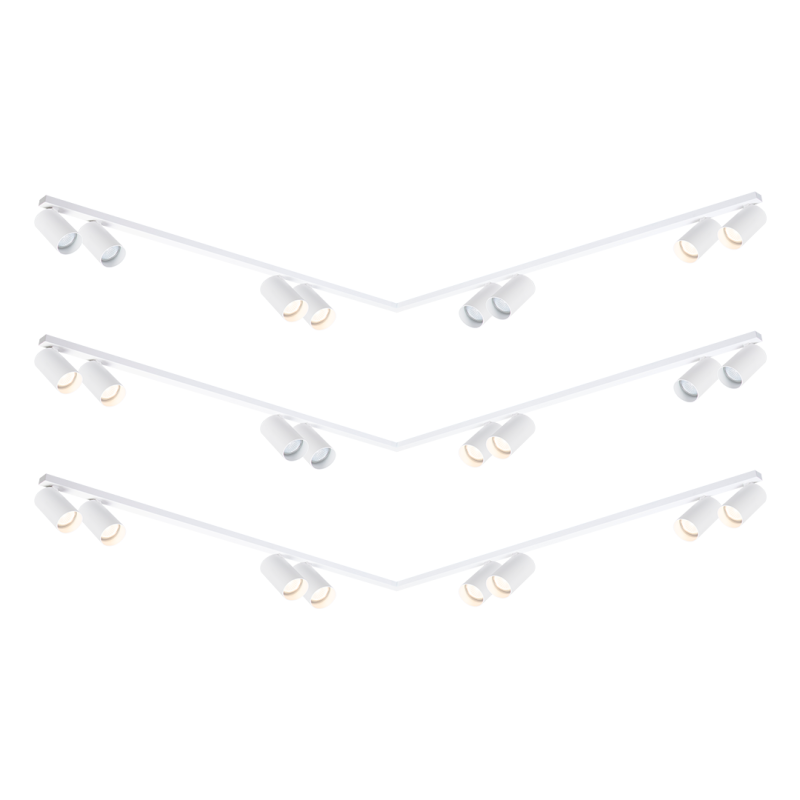 Hero Spot White Fixture 8xGU10 Hero Spot White Fixture 8xGU10