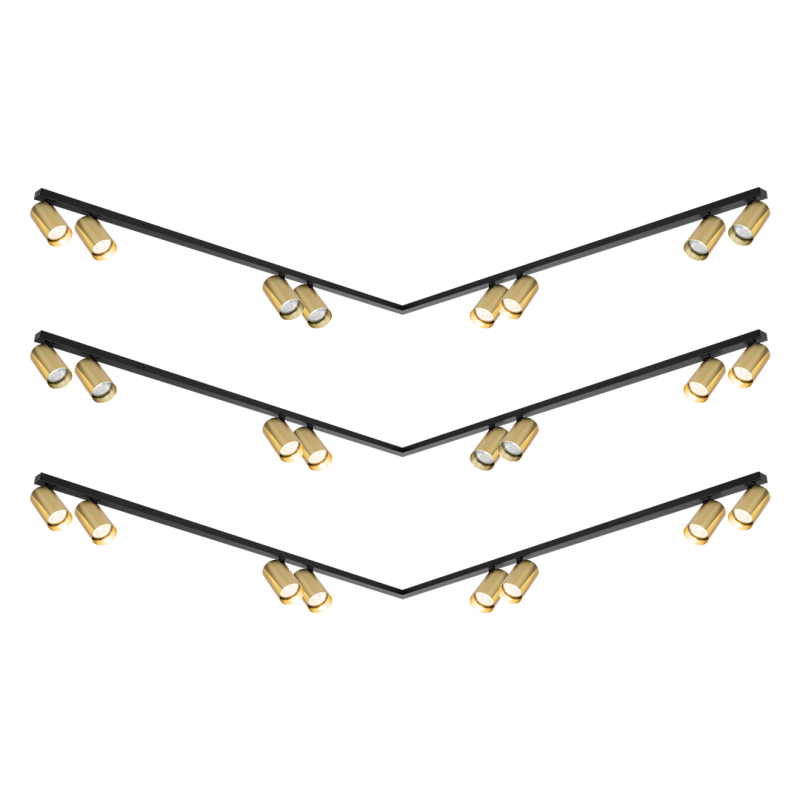 Hero Spot Gold Fixture 8xGU10 Hero Spot Gold Fixture 8xGU10