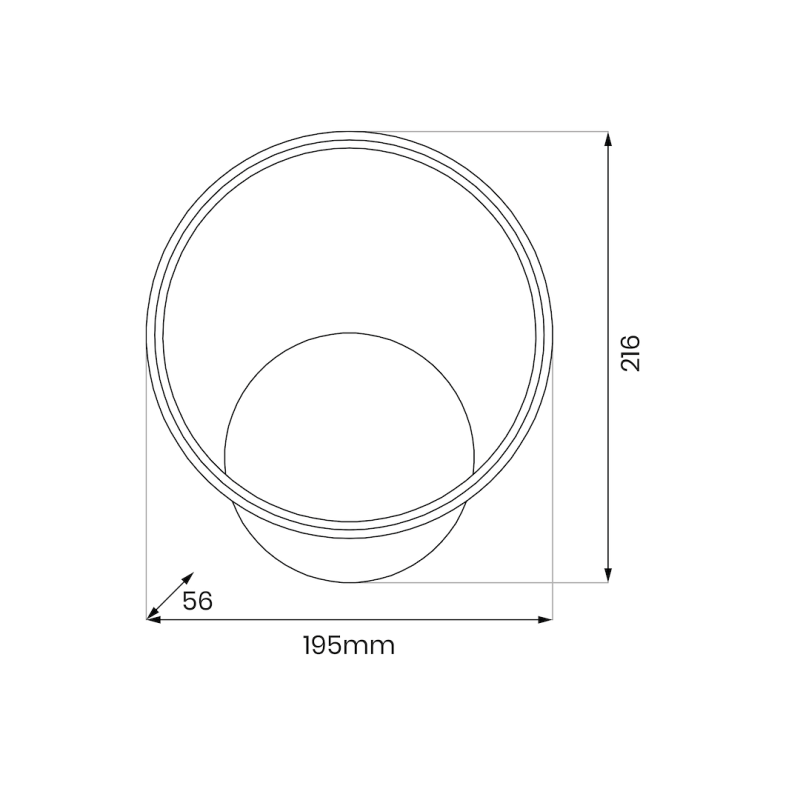 HOOP BLACK 7W LED Wall Lamp HOOP BLACK 7W LED Wall Lamp