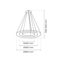 Lampa wisząca HOOP GOLD 93W LED Lampa wisząca HOOP GOLD 93W LED