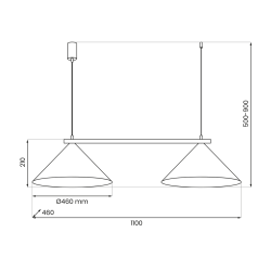 Hanging lamp CAPITAL BLACK/GREEN 2XGX53 Hanging lamp CAPITAL BLACK/GREEN 2XGX53