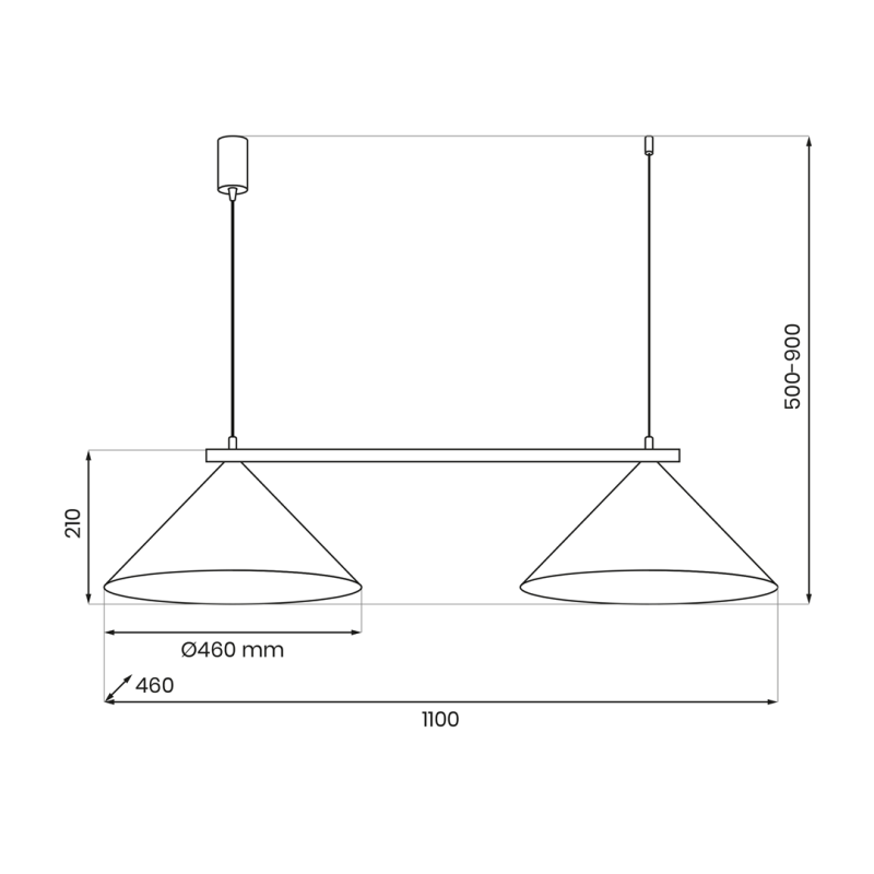 CAPITAL BLACK/GREEN Hanging Lamp 2XGX53 CAPITAL BLACK/GREEN Hanging Lamp 2XGX53