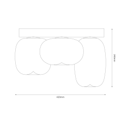 Vaso 12W Ceiling Lamp White Vaso 12W Ceiling Lamp White