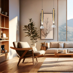 LUCCO smoked pendant lamp 18W LUCCO smoked pendant lamp 18W