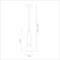 Lampa wisząca LUCCO smoked 13W Lampa wisząca LUCCO smoked 13W