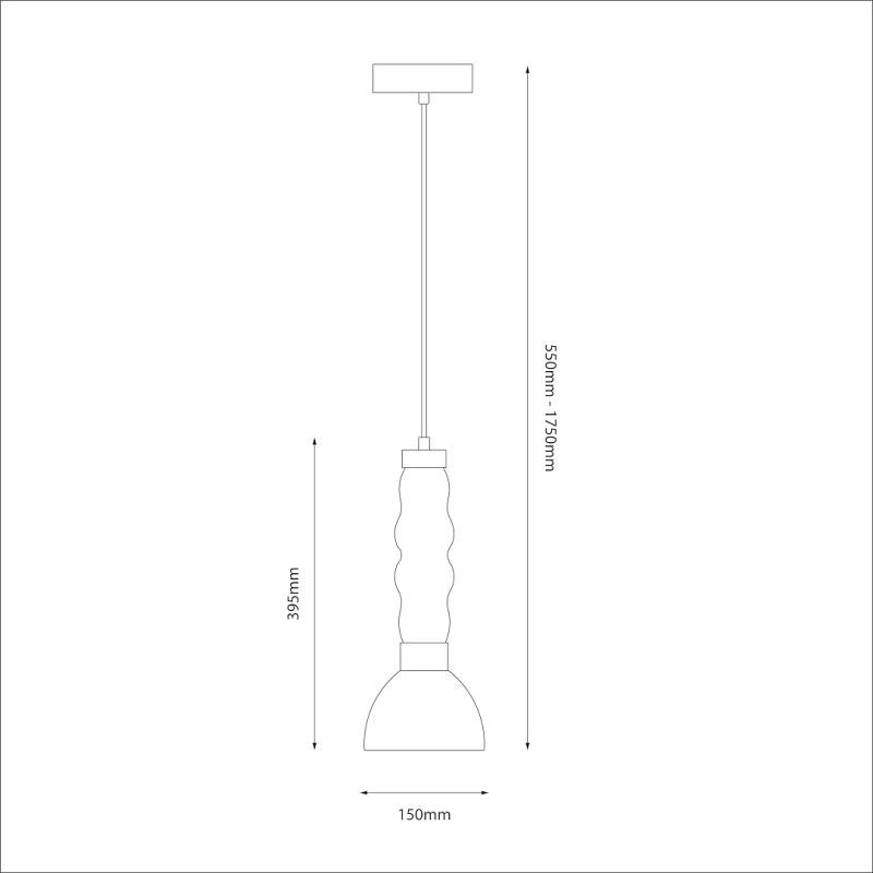 Lampa wisząca LUCCO smoked 13W Lampa wisząca LUCCO smoked 13W