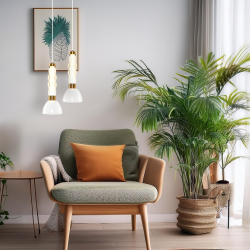 LUCCO amber hanging lamp 13W LUCCO amber hanging lamp 13W