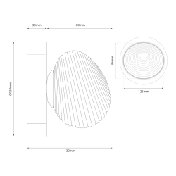 Wall lamp / ceiling lamp BOLLA GOLD 3W LED Wall lamp / ceiling lamp BOLLA GOLD 3W LED