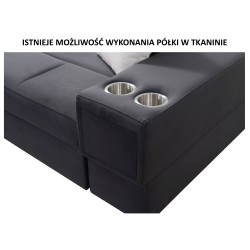 Corner Sofa Porto III with Sleeping Function and USB Port - Elegance Meets Functionality | [Your Company Name]