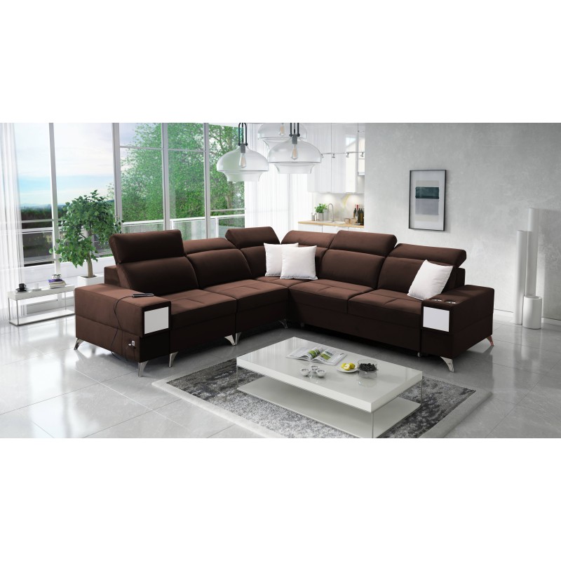 Porto III Ecksofa mit Schlaffunktion und USB-Anschluss - Eleganz trifft auf Funktionalität | [Twoja nazwa firmy]