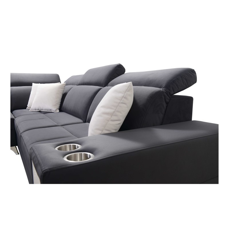 Corner Sofa Porto III with Sleeping Function and USB Port - Elegance Meets Functionality | [Your Company Name]