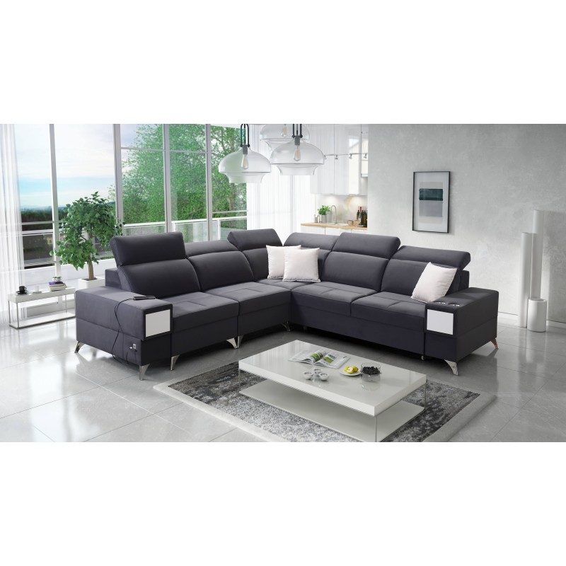 Porto III Ecksofa mit Schlaffunktion und USB-Anschluss - Eleganz trifft auf Funktionalität | [Twoja nazwa firmy]