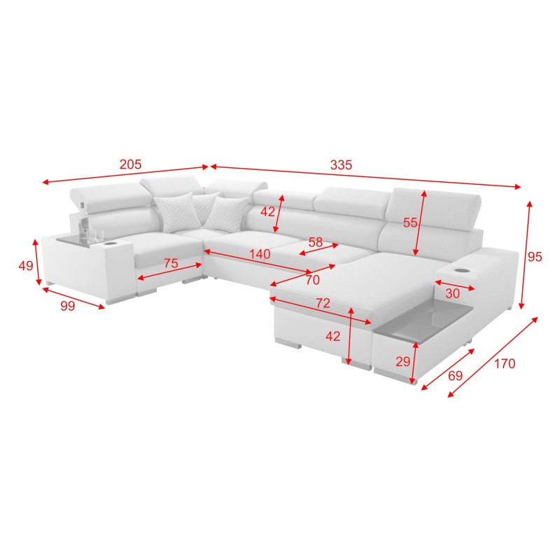 Ecksofa Napoli IV Mini mit Schlaffunktion – Eleganz trifft auf Komfort Ecksofa Napoli IV Mini mit Schlaffunktion – Eleganz trifft auf Komfort