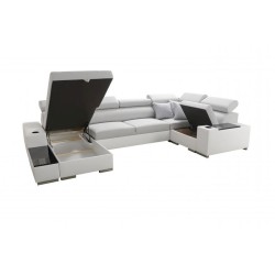 Napoli IV Mini corner sofa with sleeping function – elegance meets comfort