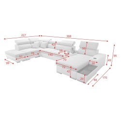 Ecksofa Napoli V mit Schlaffunktion - ideal für Ihr Zuhause! Ecksofa Napoli V mit Schlaffunktion - ideal für Ihr Zuhause!