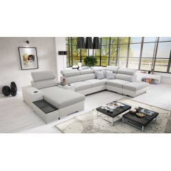 Sofá esquinero Napoli V con función de cama: ¡ideal para tu hogar!