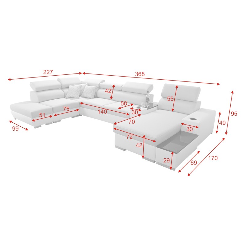 Ecksofa Napoli V mit Schlaffunktion - ideal für Ihr Zuhause! Ecksofa Napoli V mit Schlaffunktion - ideal für Ihr Zuhause!